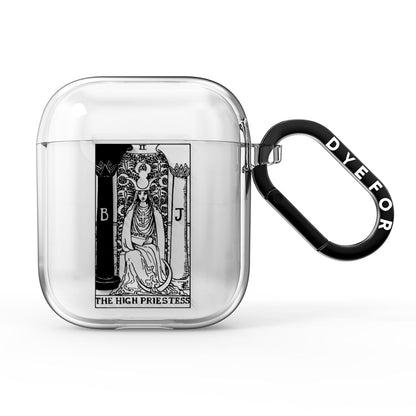 The High Priestess Monochrome Tarot Card AirPods Clear Case