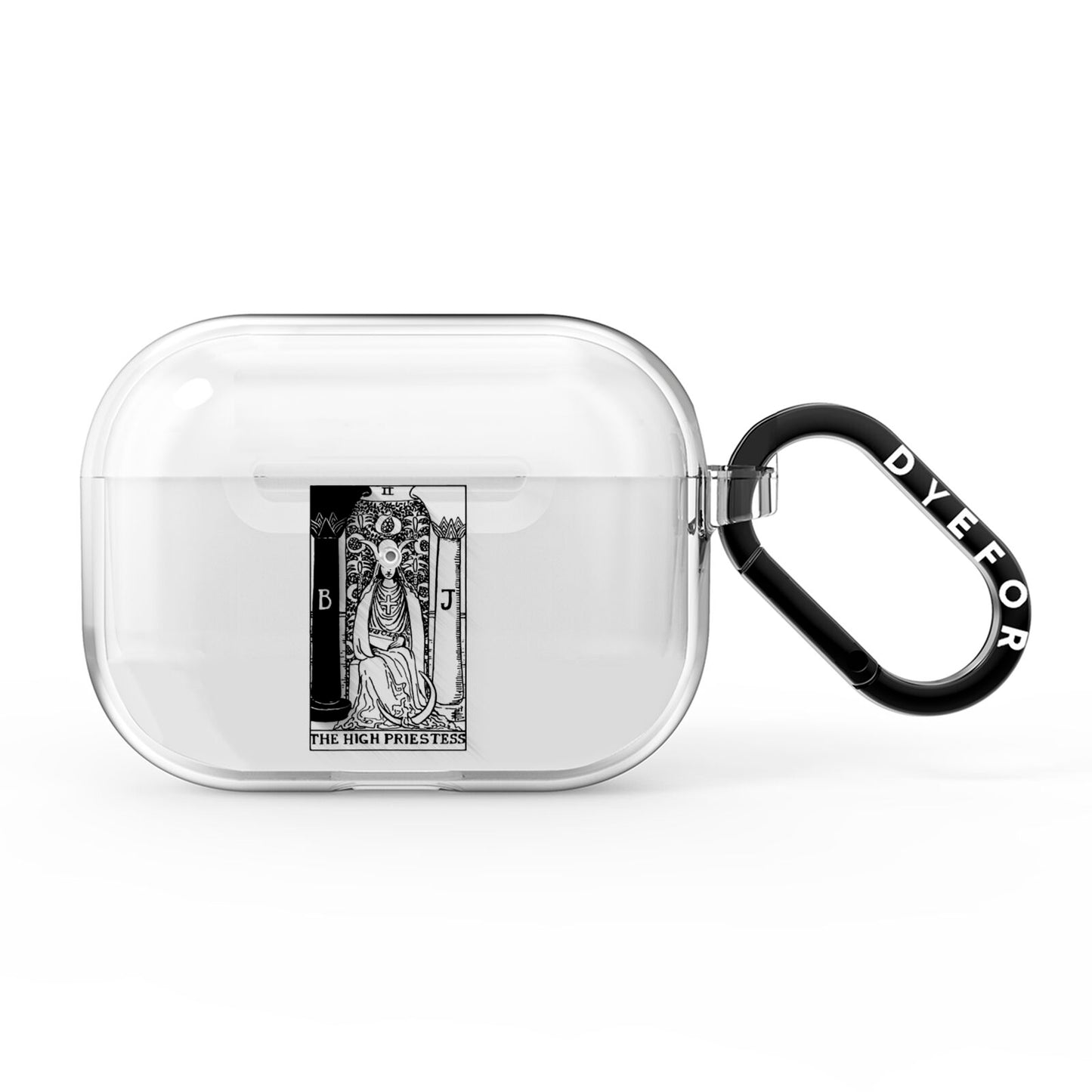 The High Priestess Monochrome Tarot Card AirPods Pro Clear Case