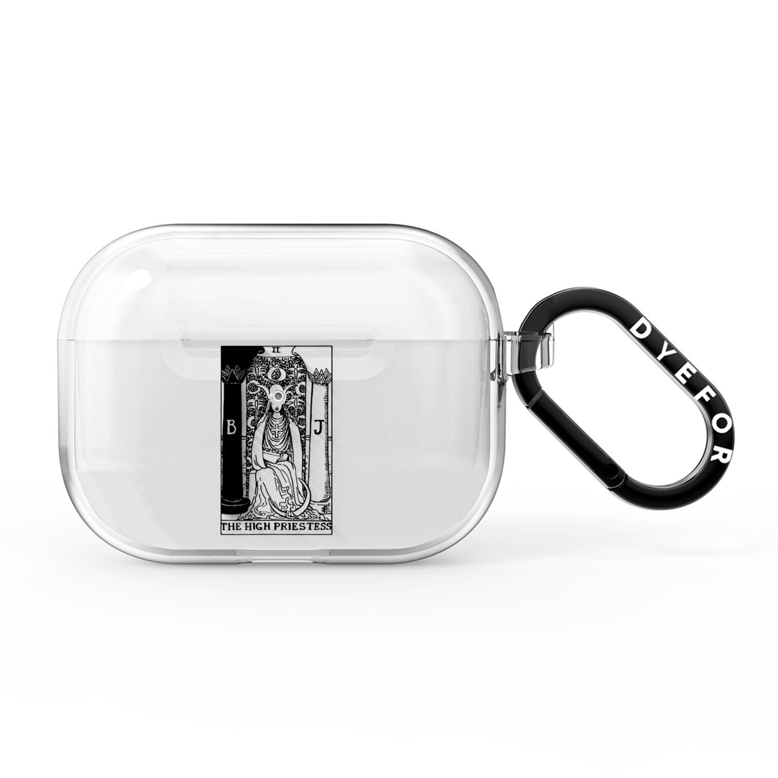 The High Priestess Monochrome Tarot Card AirPods Pro Clear Case