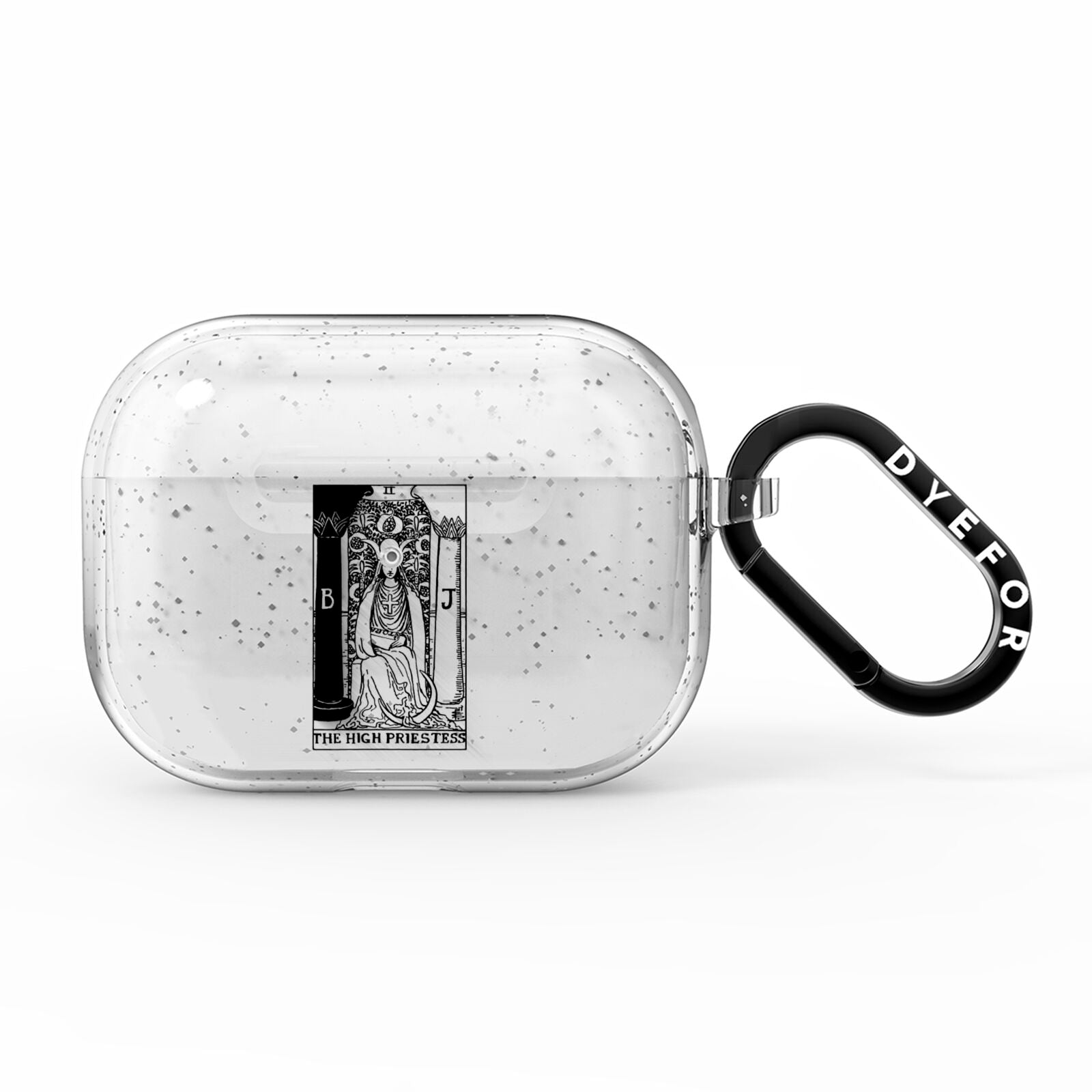 The High Priestess Monochrome Tarot Card AirPods Pro Glitter Case