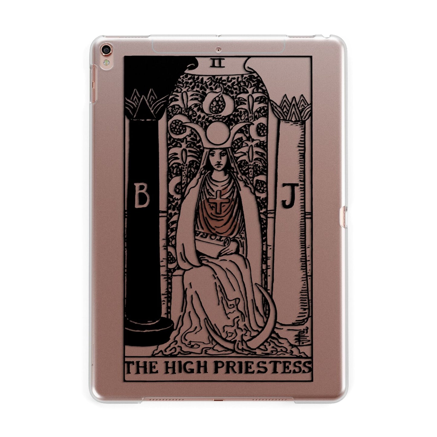 The High Priestess Monochrome Tarot Card Apple iPad Rose Gold Case