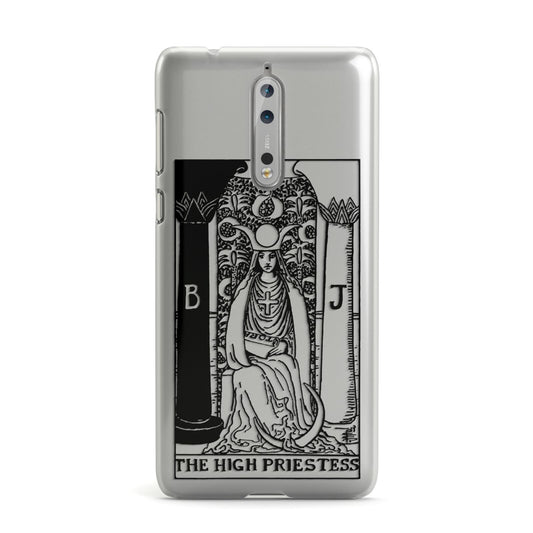 The High Priestess Monochrome Tarot Card Nokia Case