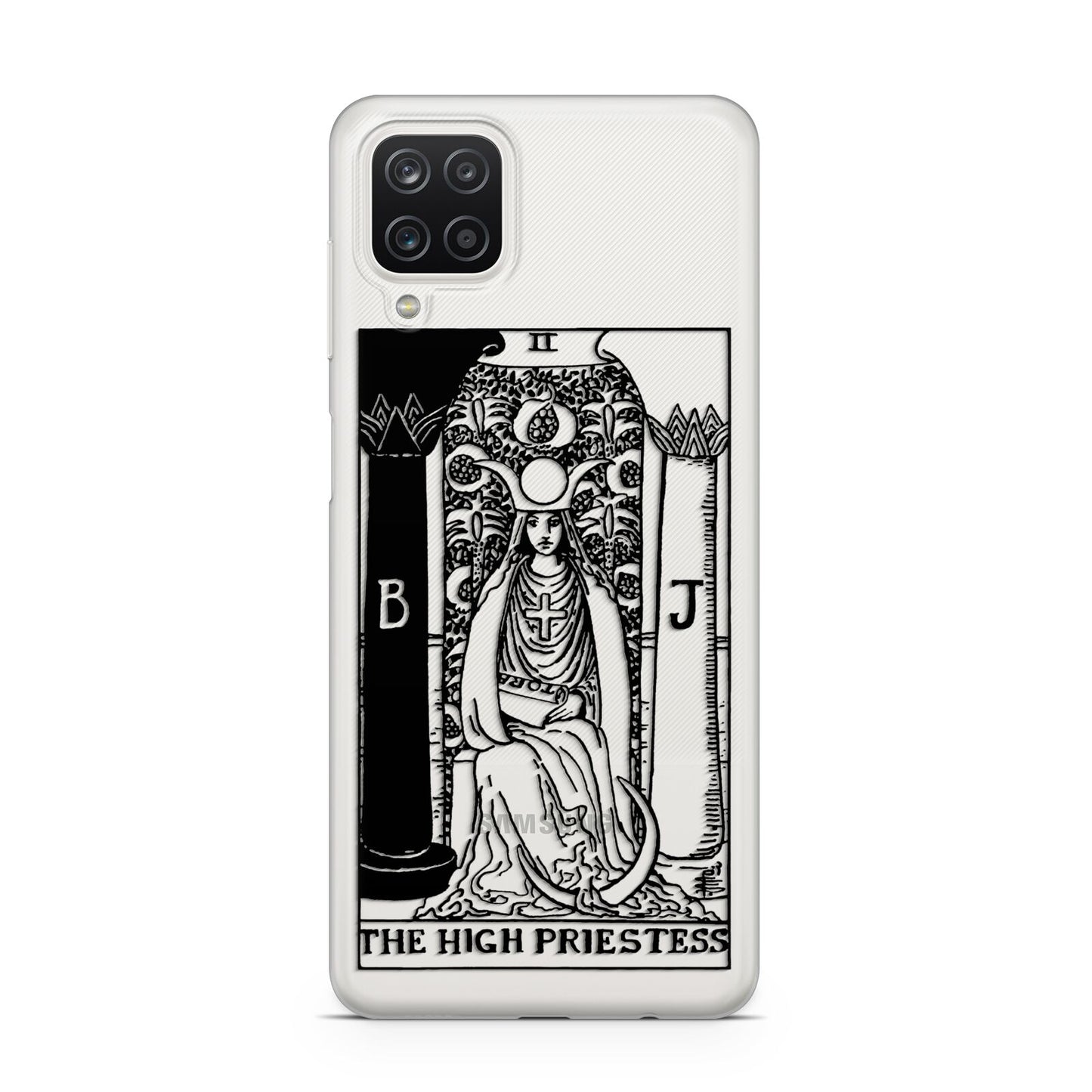 The High Priestess Monochrome Tarot Card Samsung A12 Case