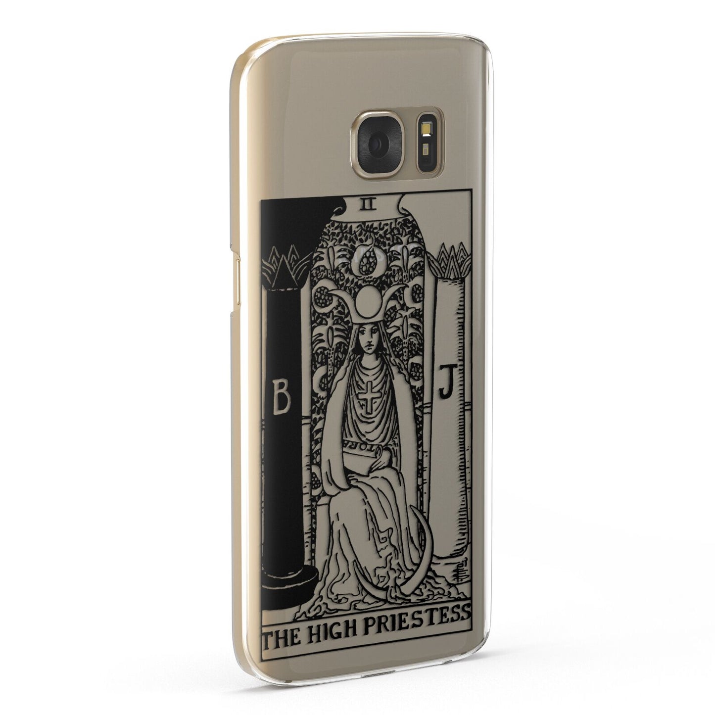 The High Priestess Monochrome Tarot Card Samsung Galaxy Case Fourty Five Degrees