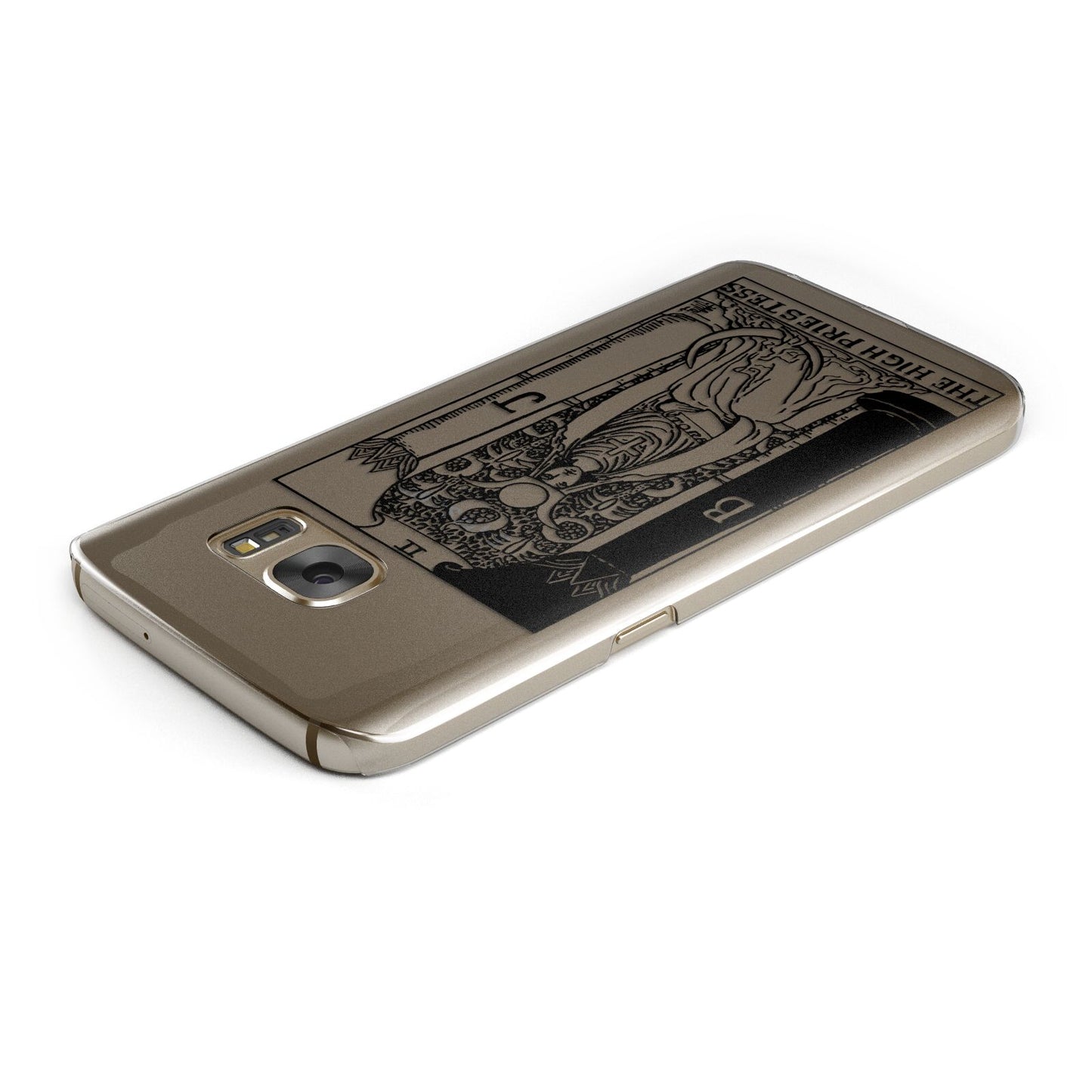 The High Priestess Monochrome Tarot Card Samsung Galaxy Case Top Cutout