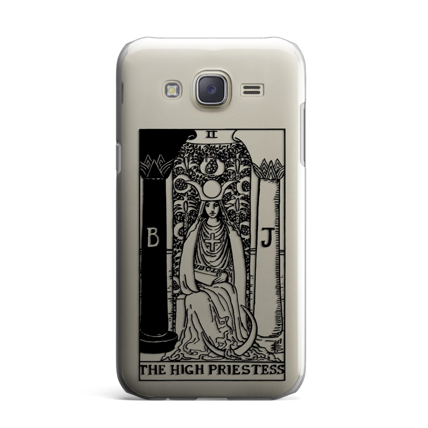 The High Priestess Monochrome Tarot Card Samsung Galaxy J7 Case