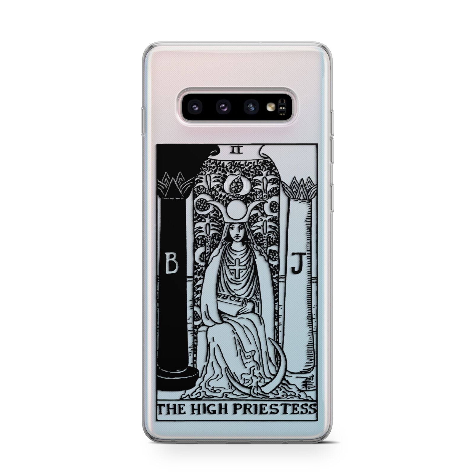 The High Priestess Monochrome Tarot Card Samsung Galaxy S10 Case