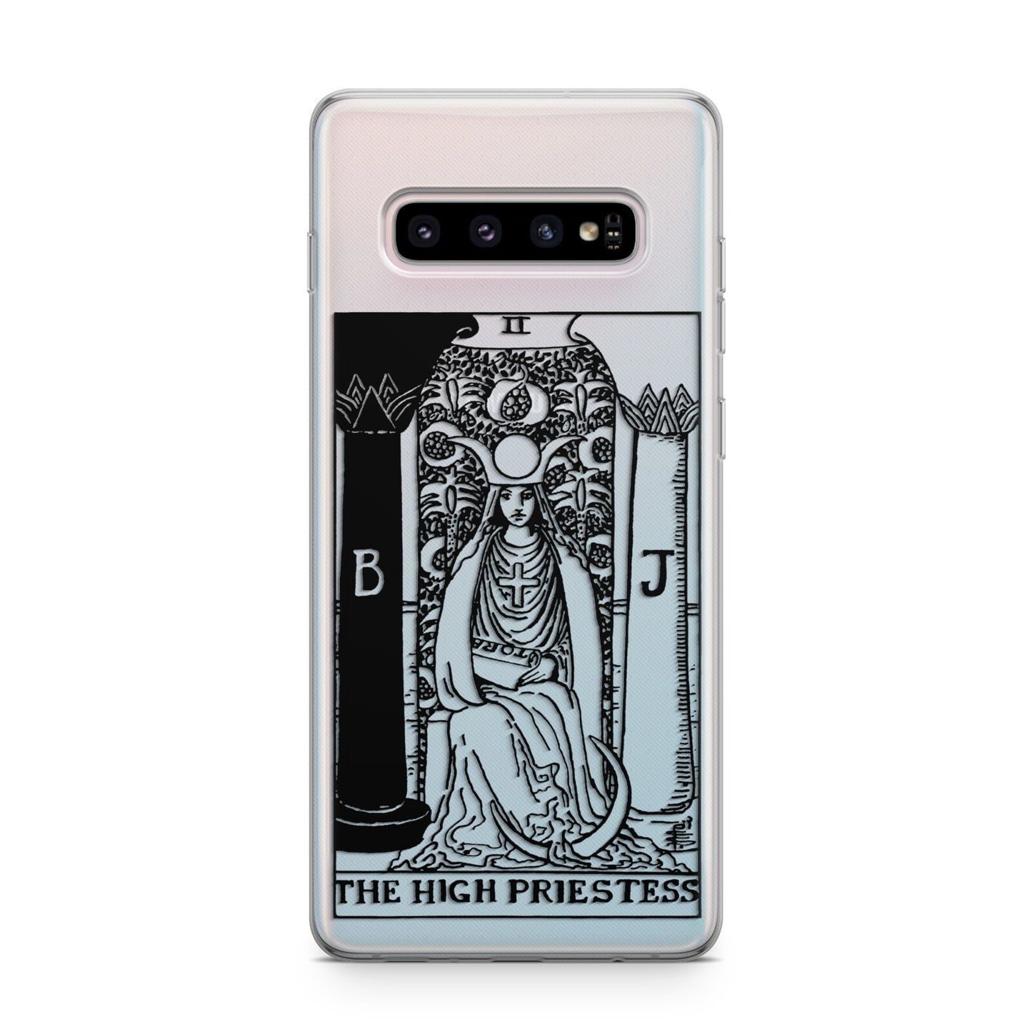 The High Priestess Monochrome Tarot Card Samsung Galaxy S10 Plus Case