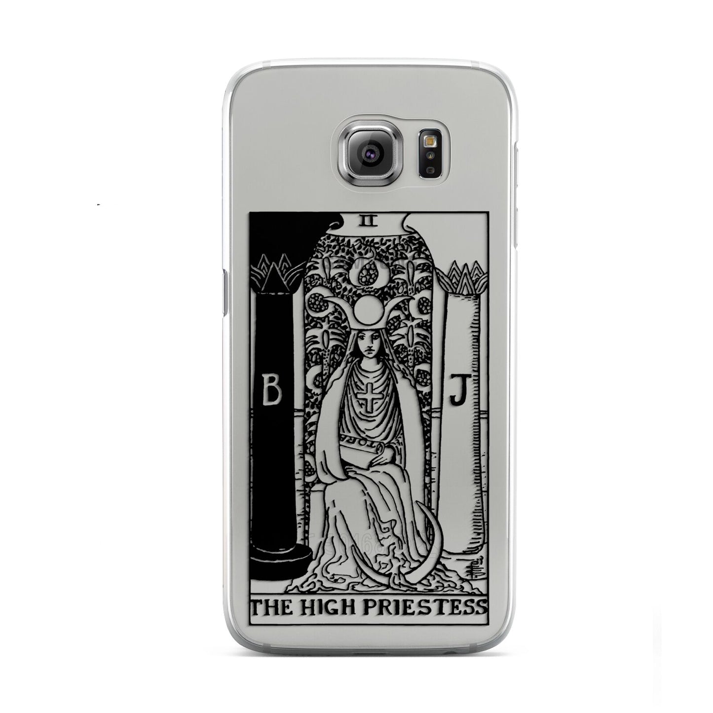 The High Priestess Monochrome Tarot Card Samsung Galaxy S6 Case