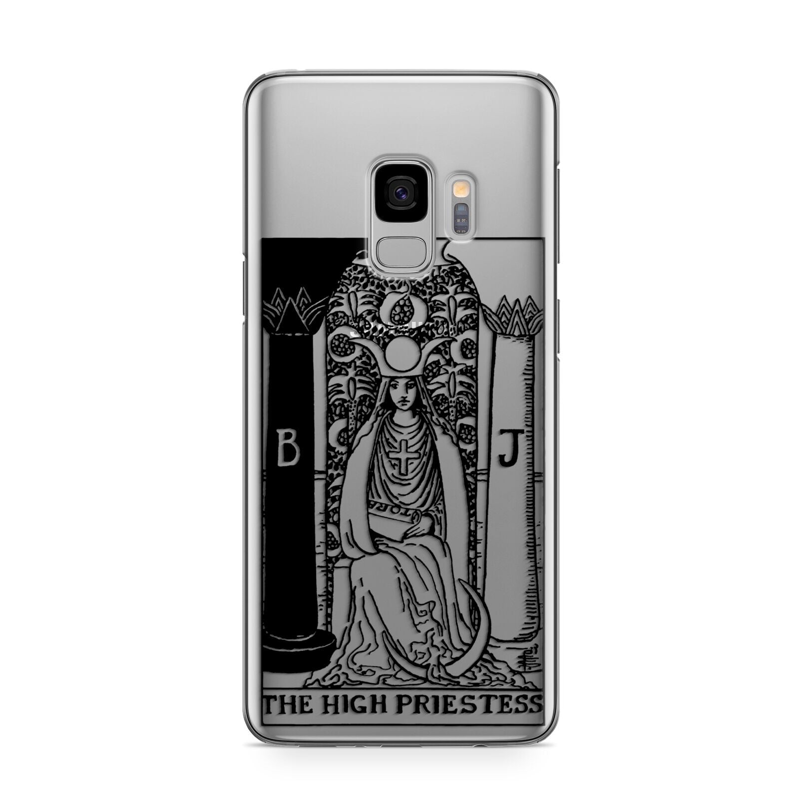 The High Priestess Monochrome Tarot Card Samsung Galaxy S9 Case