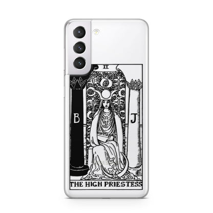 The High Priestess Monochrome Tarot Card Samsung S21 Case