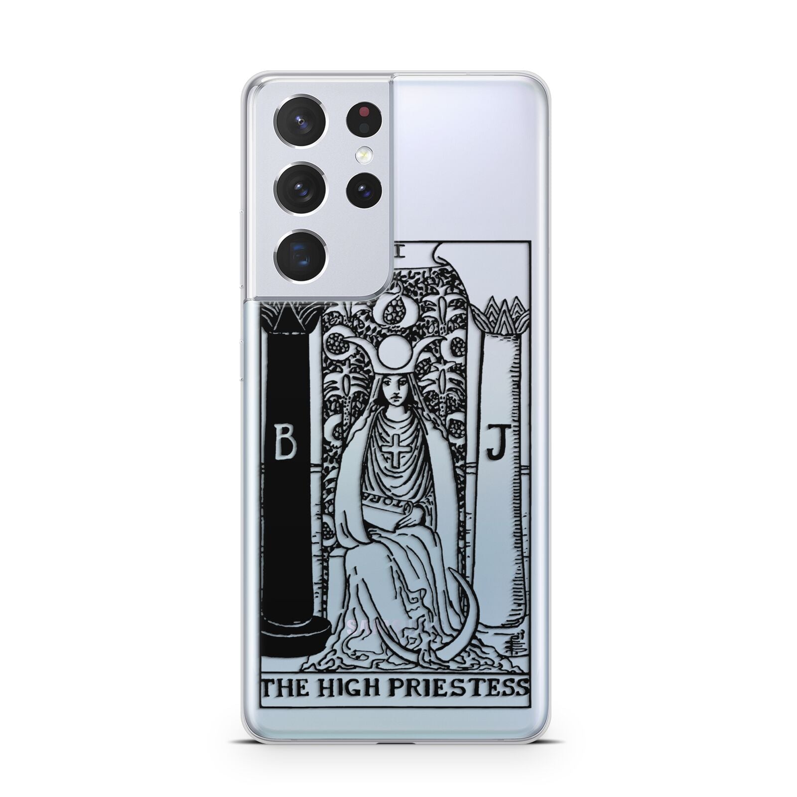 The High Priestess Monochrome Tarot Card Samsung S21 Ultra Case