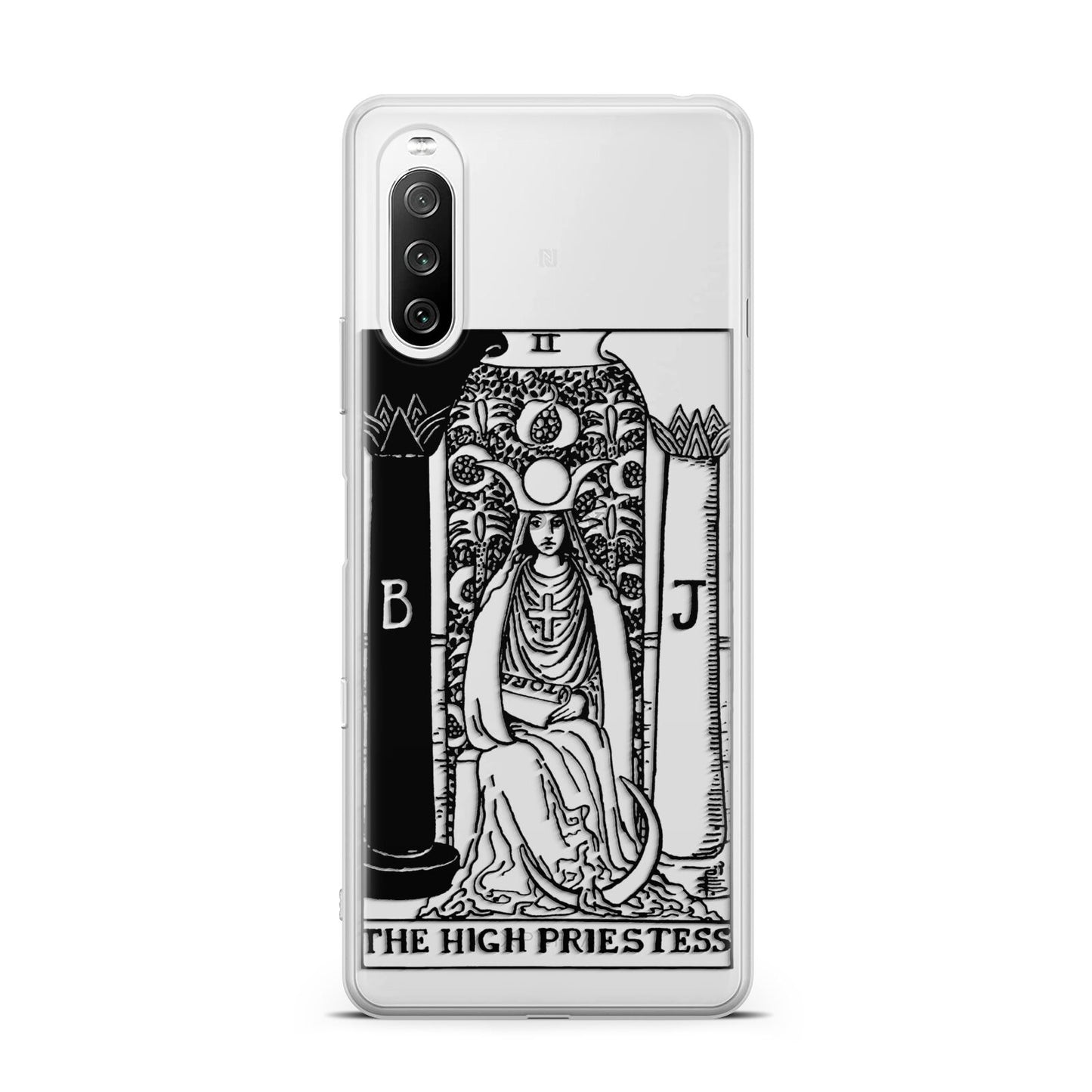 The High Priestess Monochrome Tarot Card Sony Xperia 10 III Case