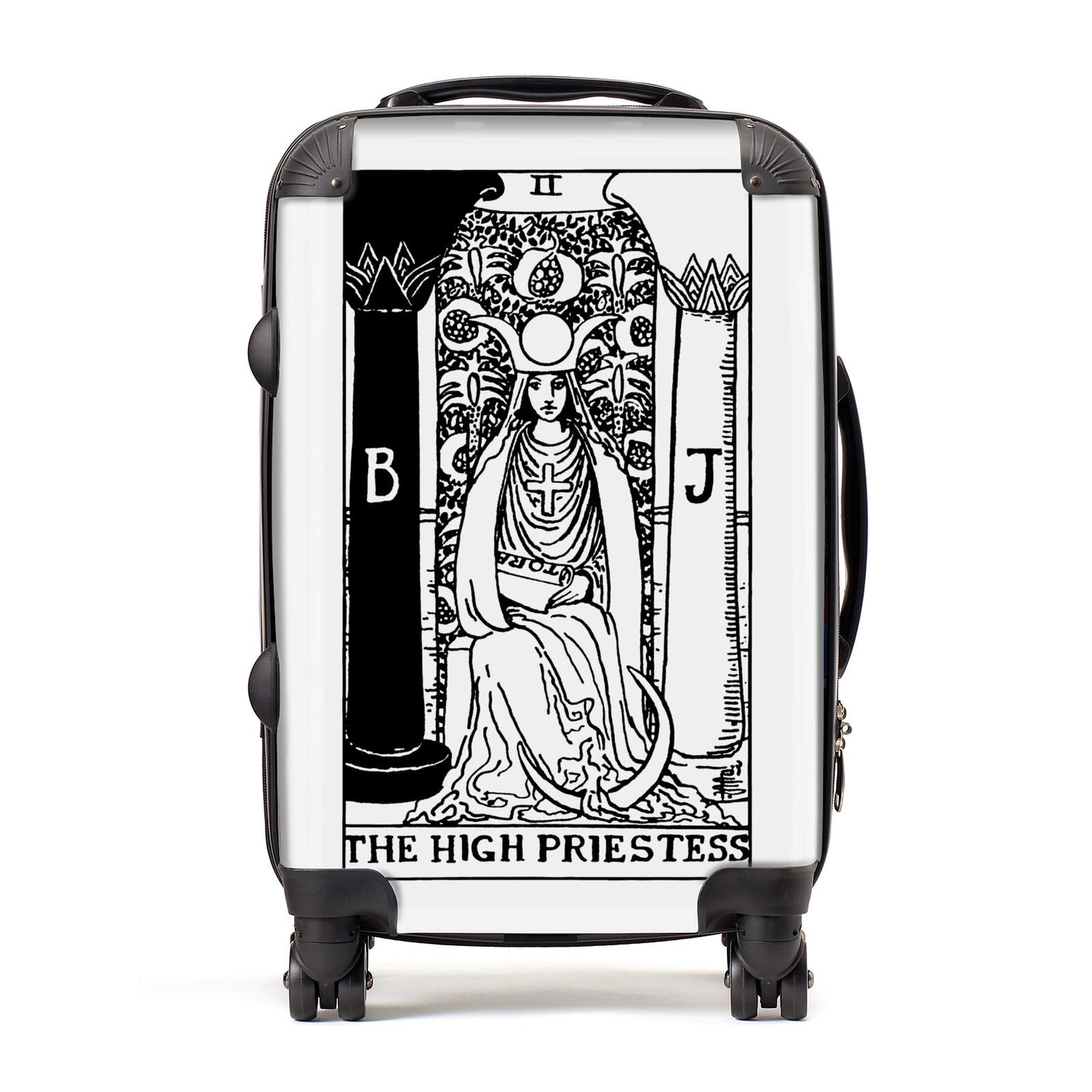 The High Priestess Monochrome Tarot Card Suitcase