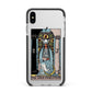 The High Priestess Tarot Card Apple iPhone Xs Max Impact Case Black Edge on Silver Phone