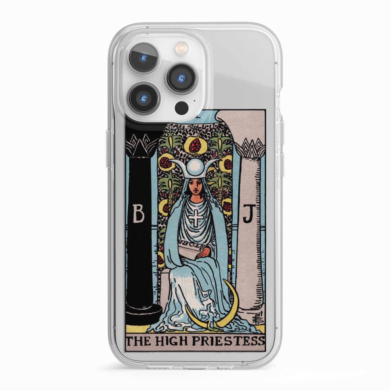 The High Priestess Tarot Card iPhone 13 Pro TPU Impact Case with White Edges