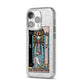 The High Priestess Tarot Card iPhone 14 Pro Glitter Tough Case Silver Angled Image