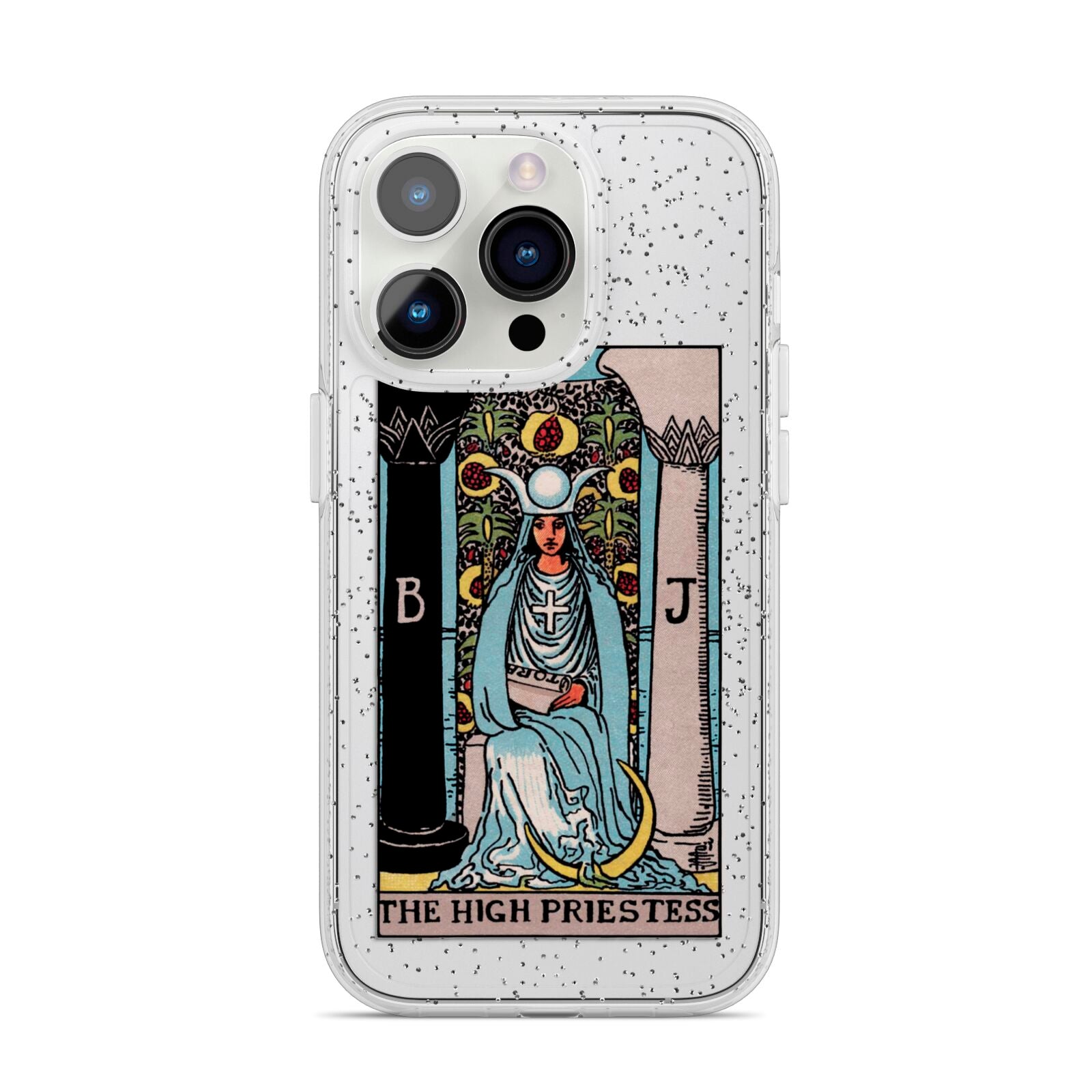 The High Priestess Tarot Card iPhone 14 Pro Glitter Tough Case Silver