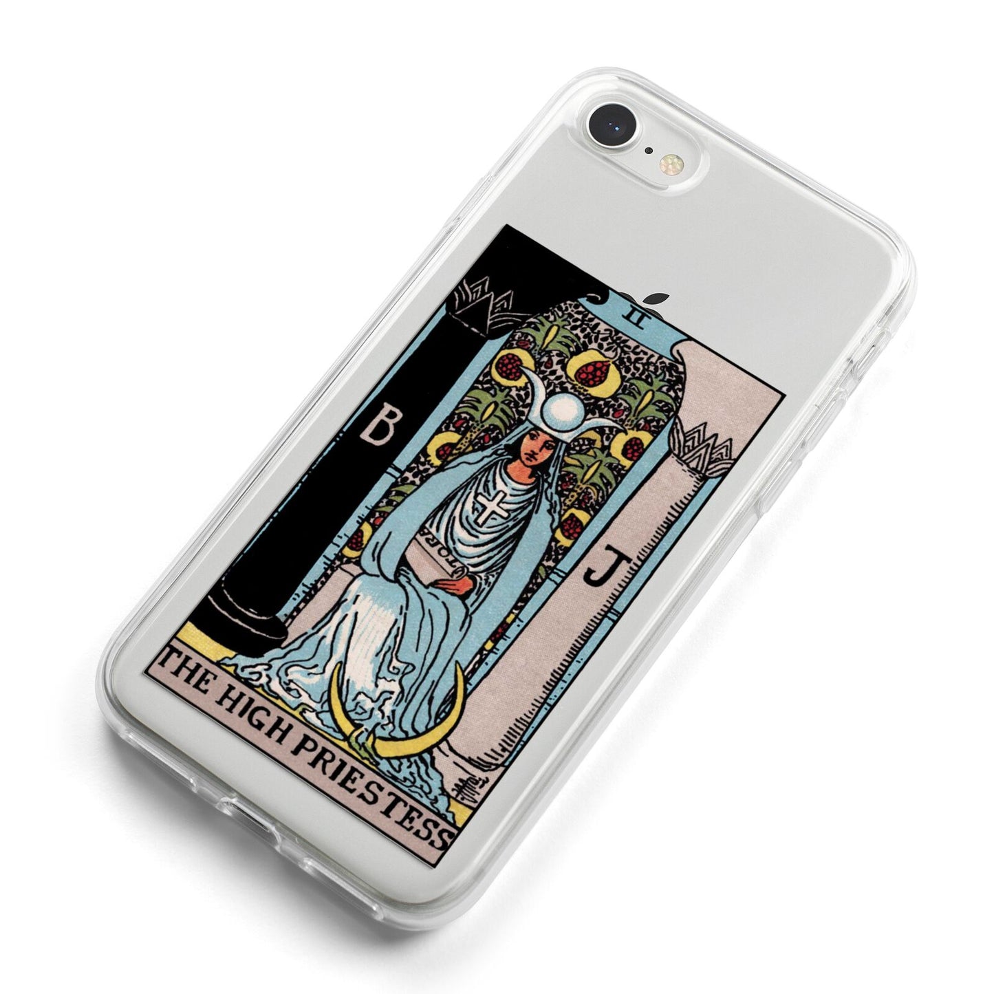 The High Priestess Tarot Card iPhone 8 Bumper Case on Silver iPhone Alternative Image
