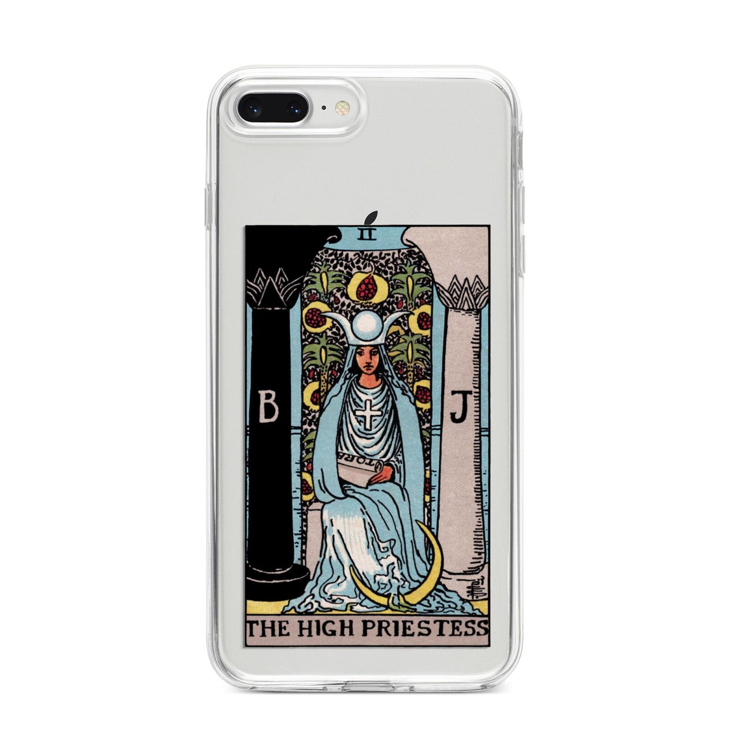 The High Priestess Tarot Card iPhone 8 Plus Bumper Case on Silver iPhone