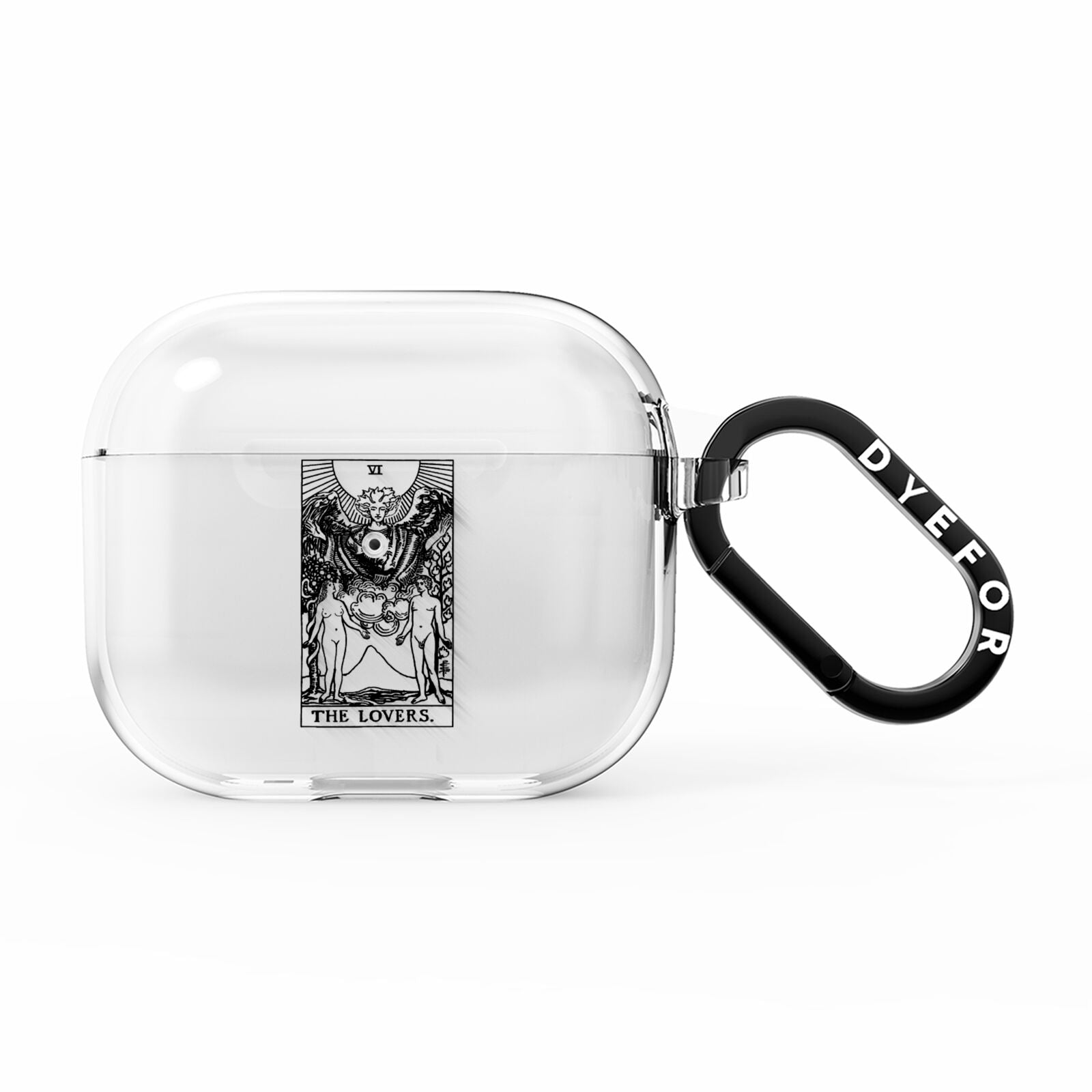 The Lovers Monochrome Tarot Card AirPods Clear Case 3rd Gen