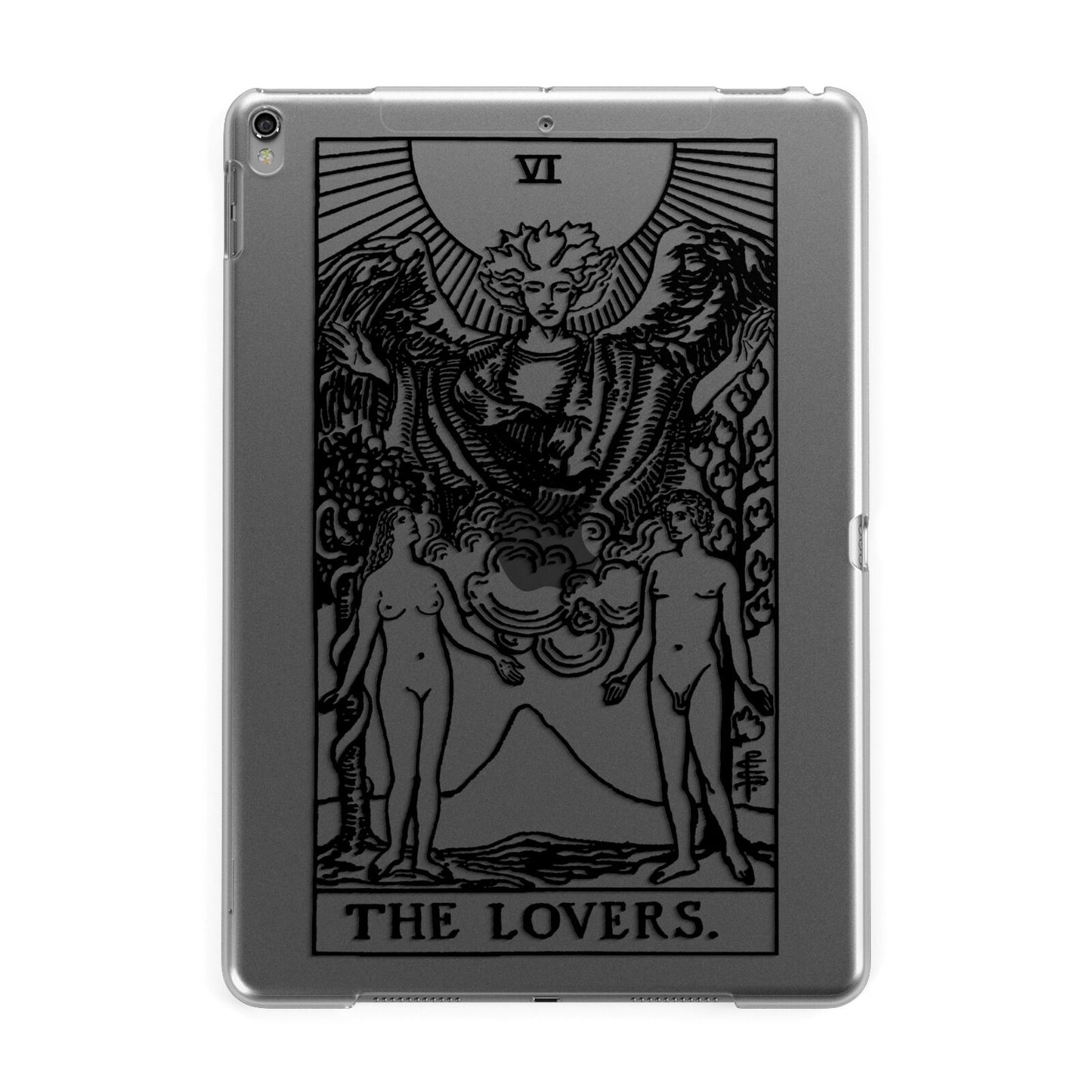 The Lovers Monochrome Tarot Card Apple iPad Grey Case