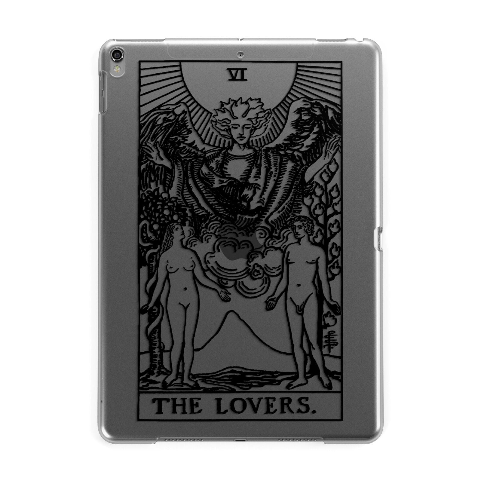 The Lovers Monochrome Tarot Card Apple iPad Grey Case