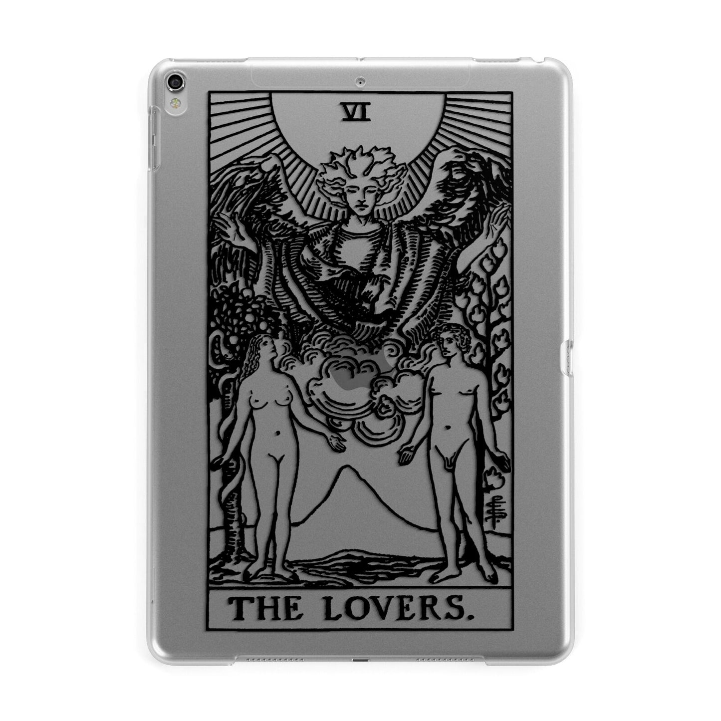 The Lovers Monochrome Tarot Card Apple iPad Silver Case