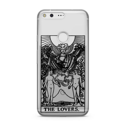 The Lovers Monochrome Tarot Card Google Pixel Case