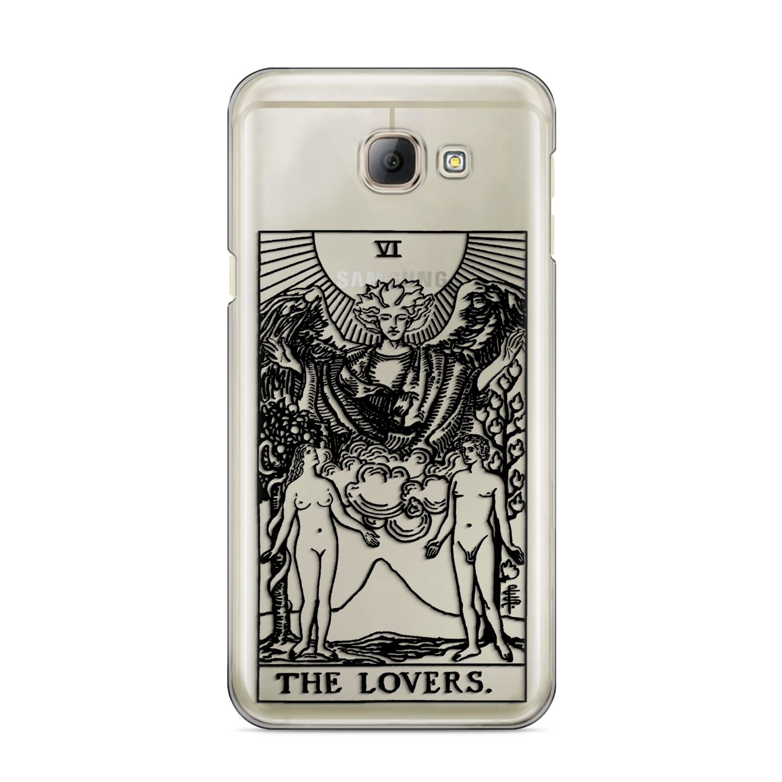 The Lovers Monochrome Tarot Card Samsung Galaxy A8 2016 Case