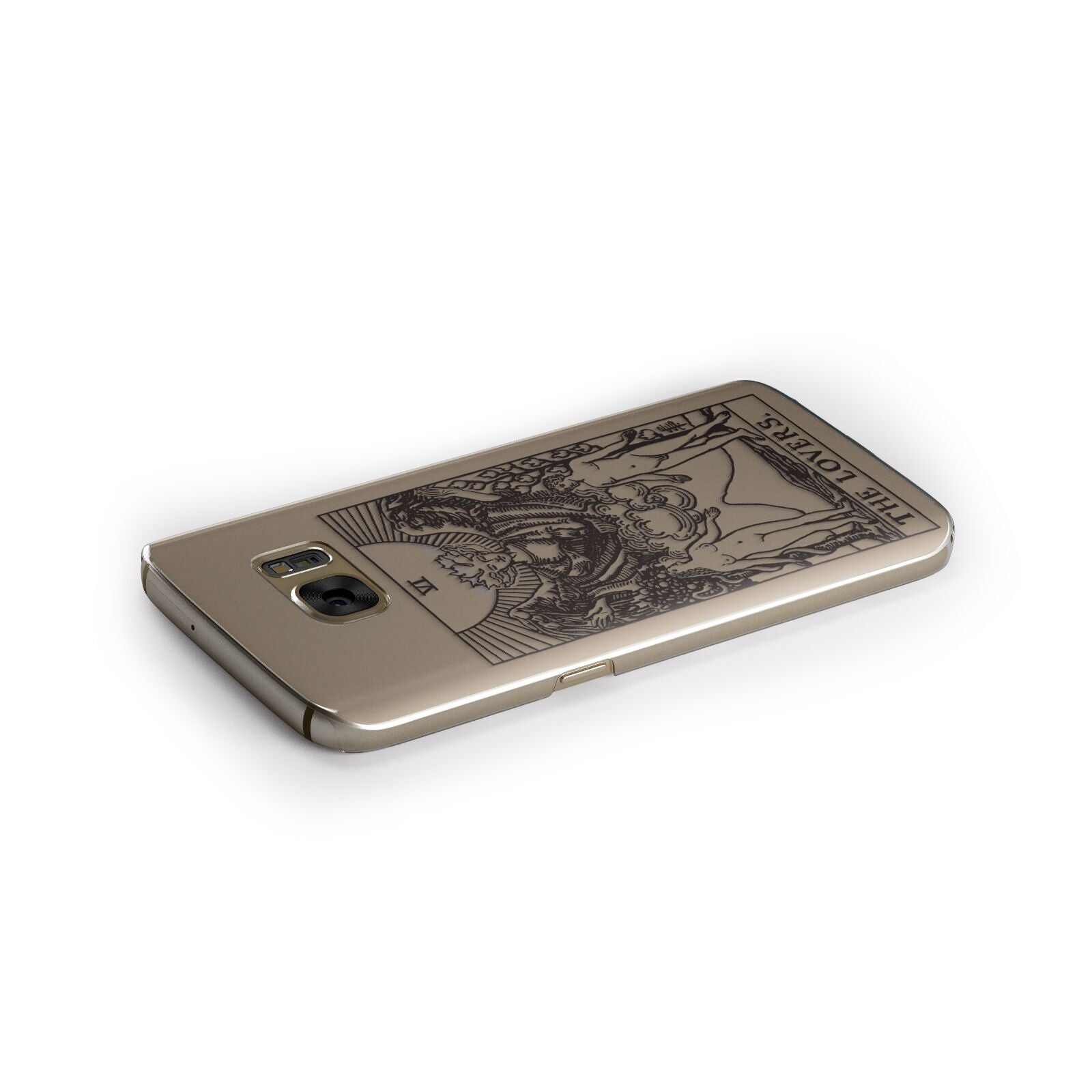 The Lovers Monochrome Tarot Card Samsung Galaxy Case Side Close Up