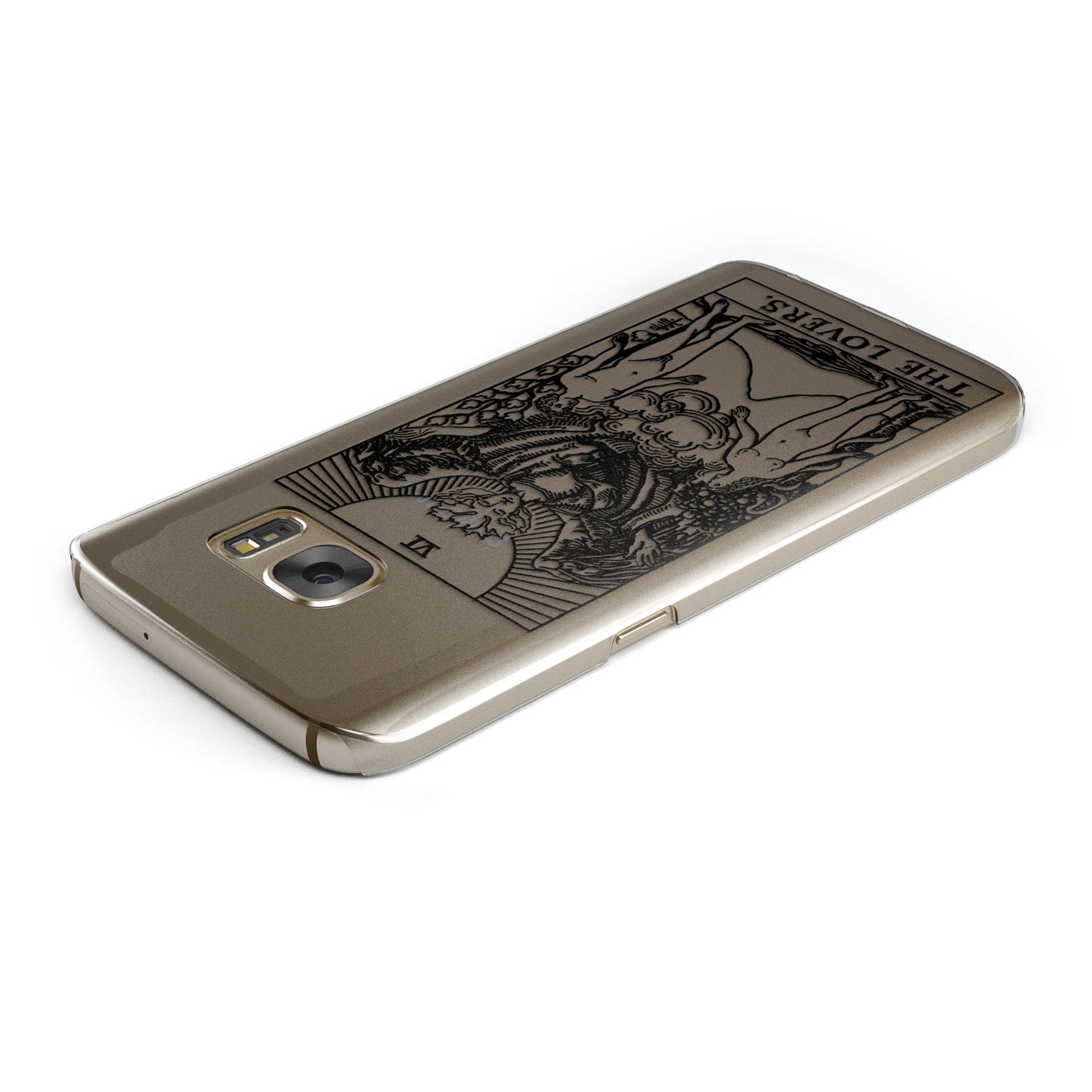 The Lovers Monochrome Tarot Card Samsung Galaxy Case Top Cutout