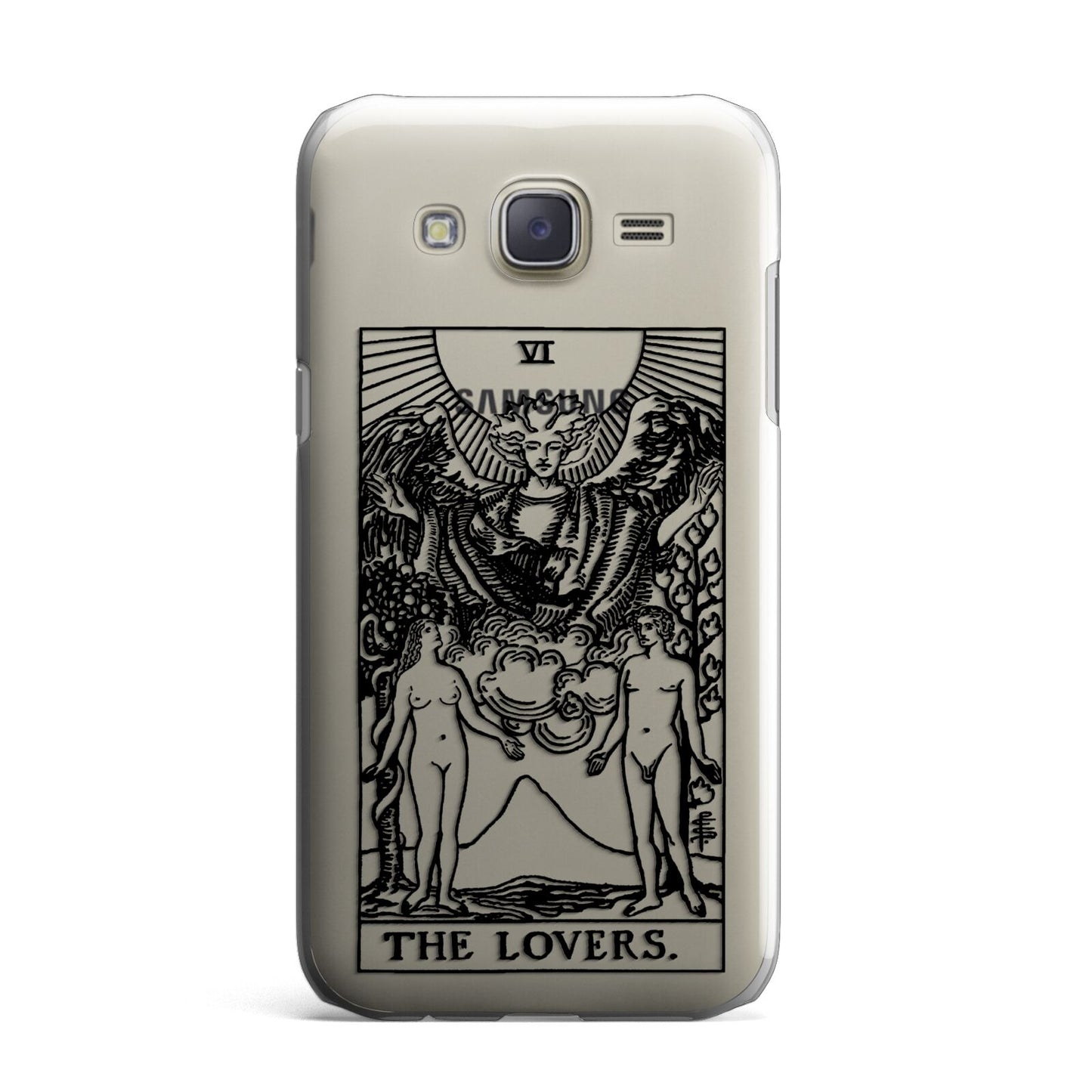 The Lovers Monochrome Tarot Card Samsung Galaxy J7 Case