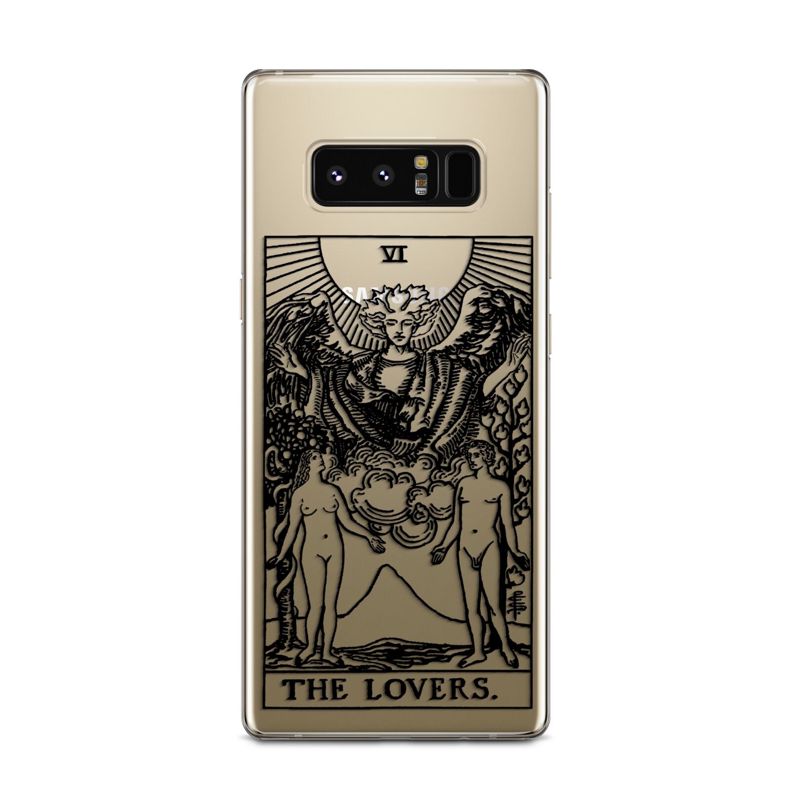 The Lovers Monochrome Tarot Card Samsung Galaxy Note 8 Case