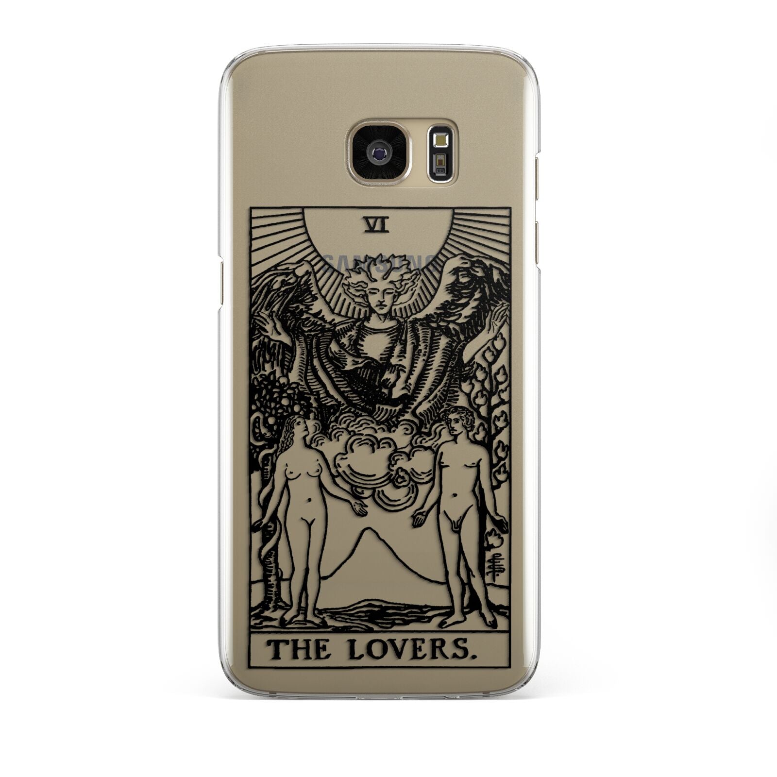 The Lovers Monochrome Tarot Card Samsung Galaxy S7 Edge Case