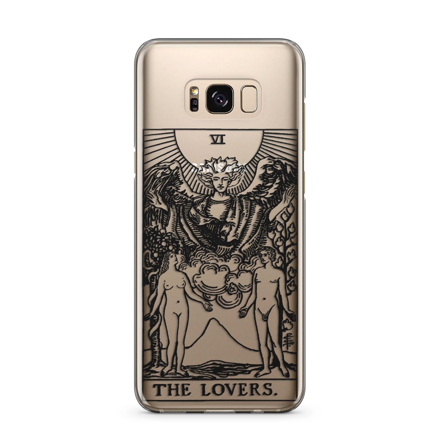 The Lovers Monochrome Tarot Card Samsung Galaxy S8 Plus Case