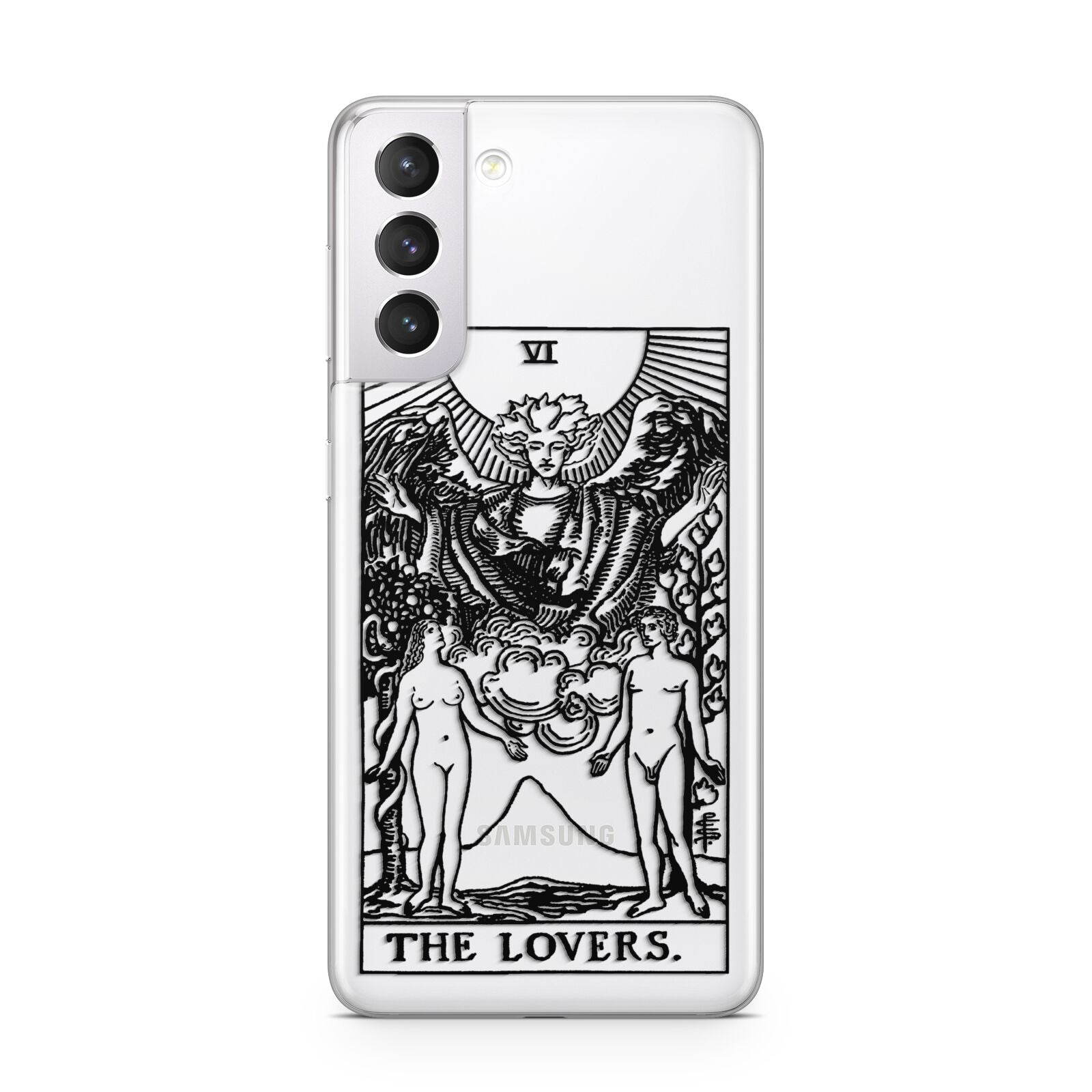 The Lovers Monochrome Tarot Card Samsung S21 Case