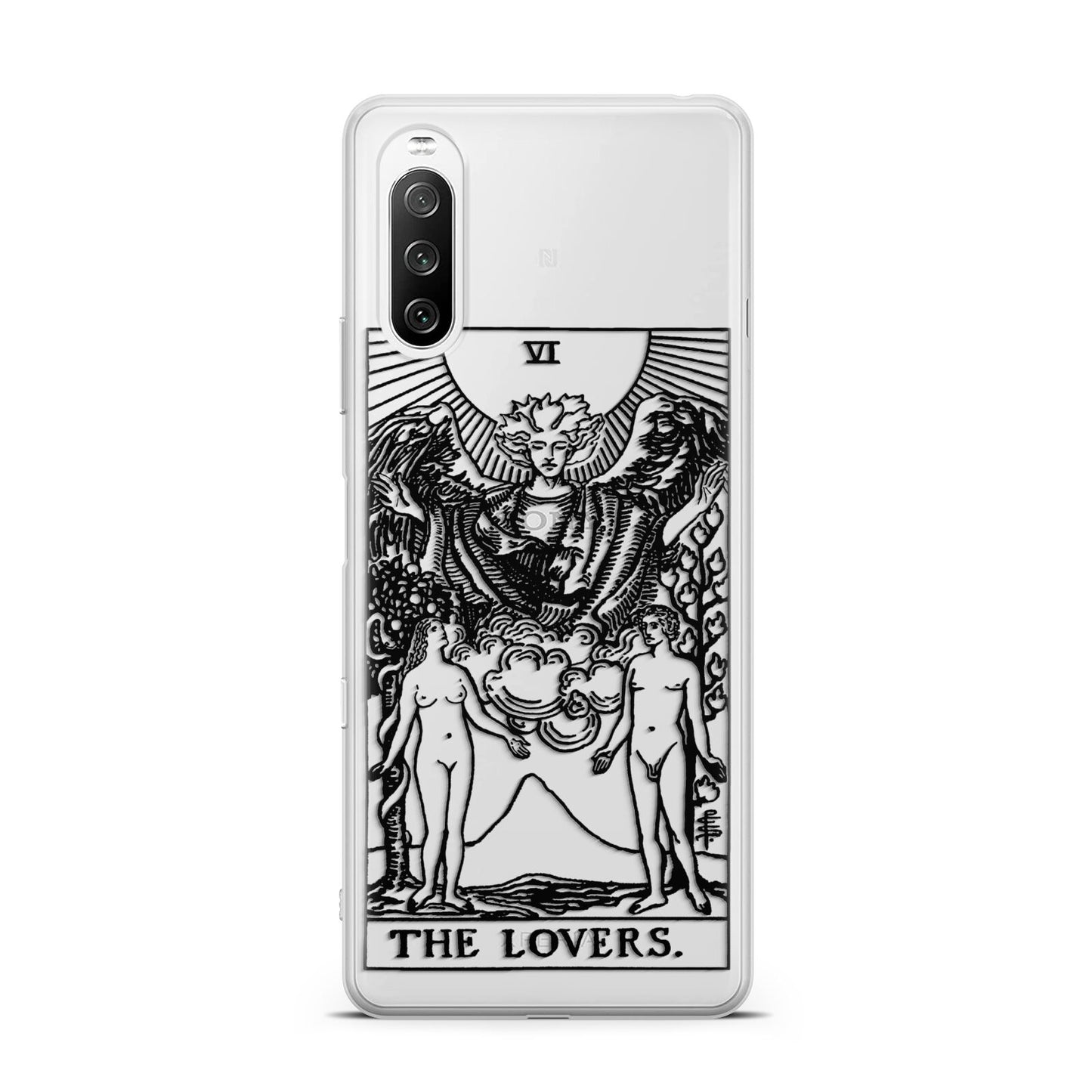 The Lovers Monochrome Tarot Card Sony Xperia 10 III Case