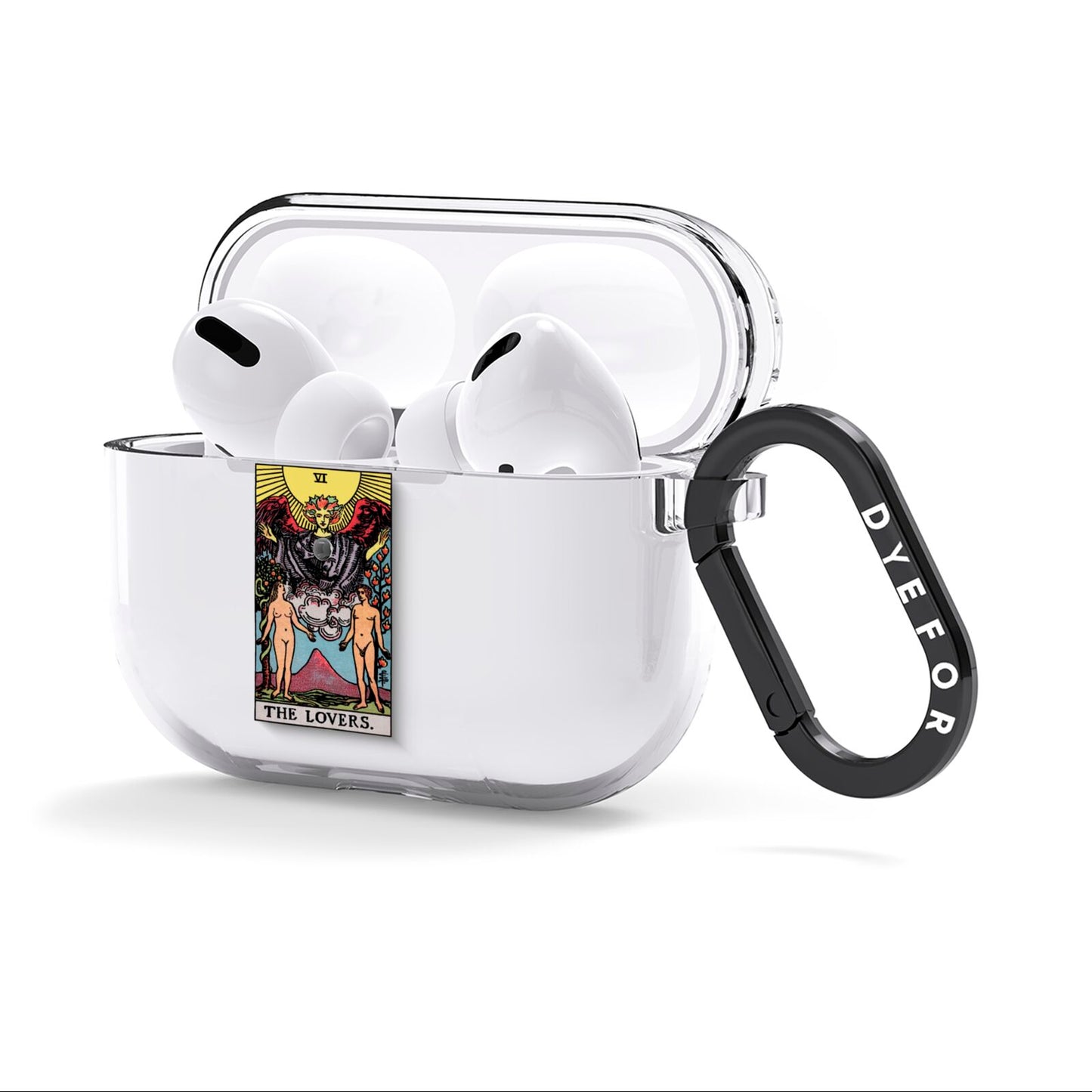 The Lovers Tarot Card AirPods Clear Case 3rd Gen Side Image