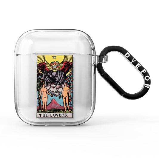 The Lovers Tarot Card AirPods Clear Case