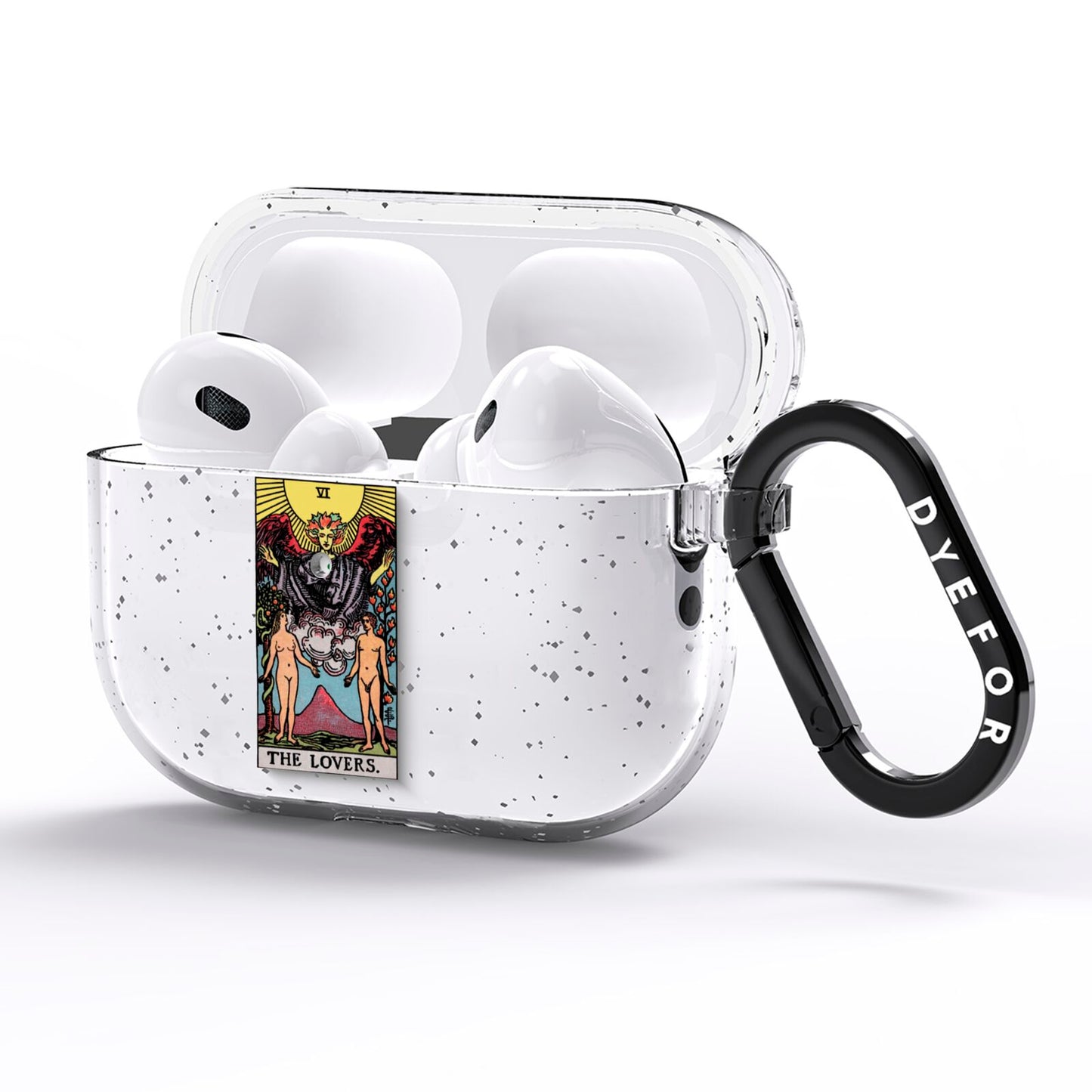 The Lovers Tarot Card AirPods Pro Glitter Case Side Image