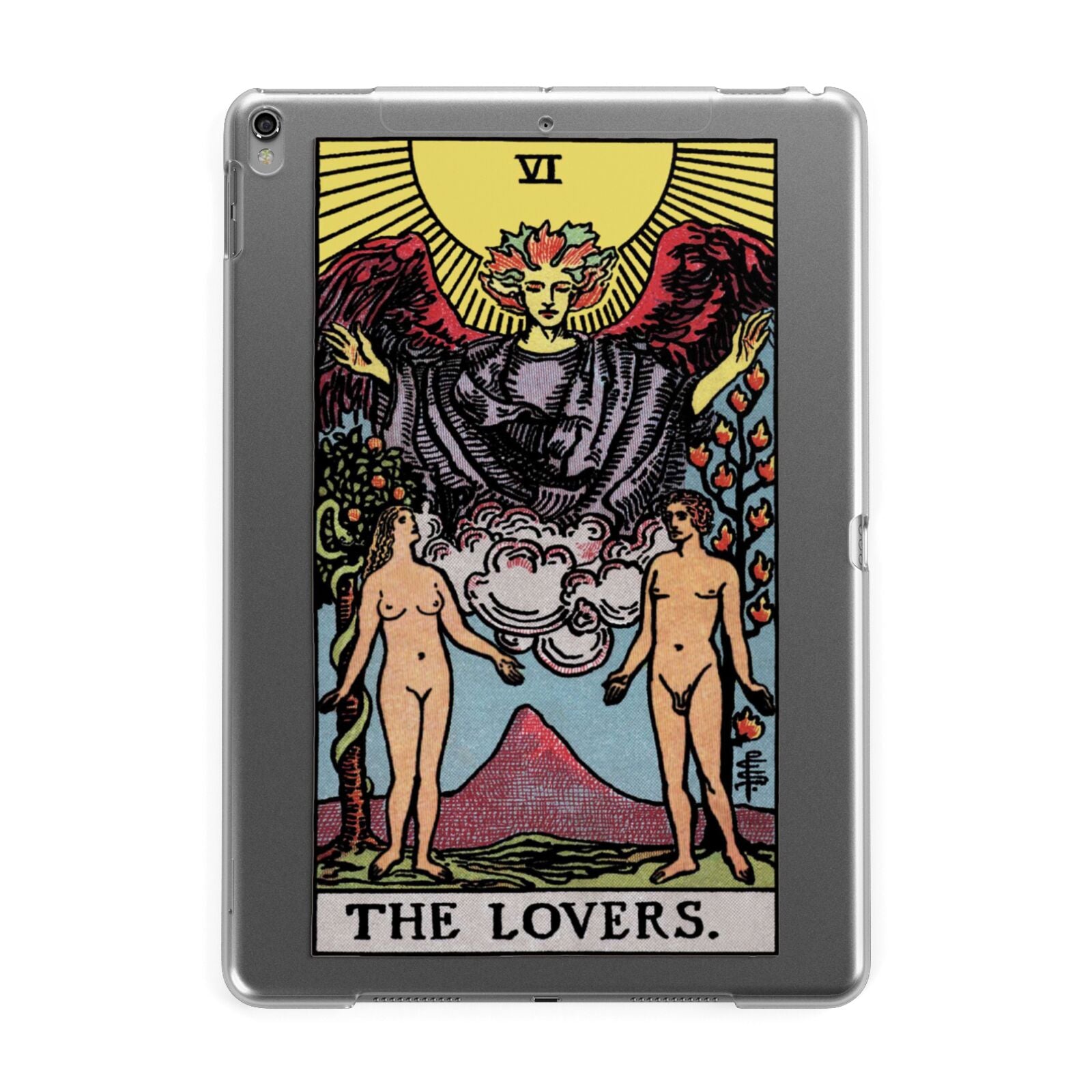 The Lovers Tarot Card Apple iPad Grey Case