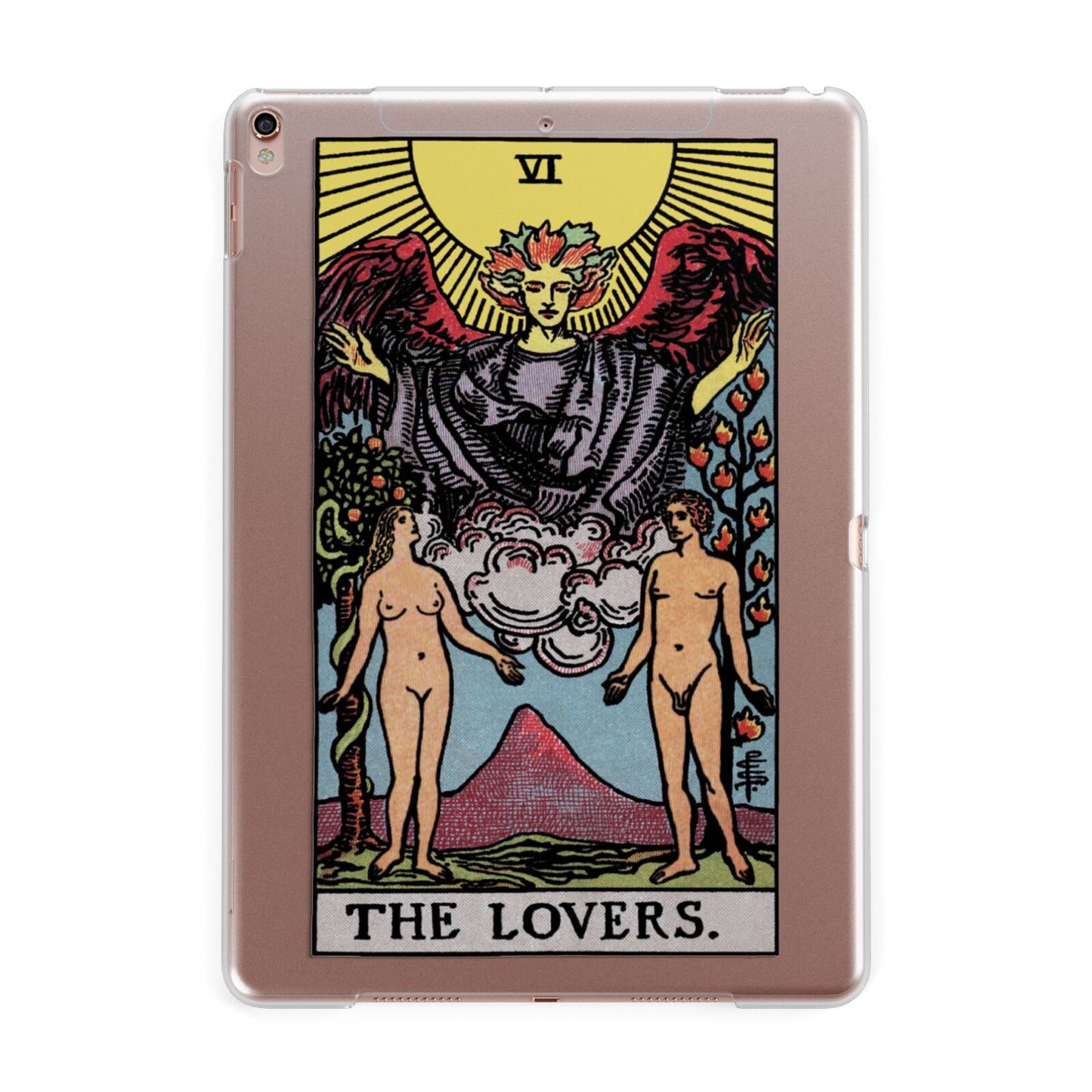 The Lovers Tarot Card Apple iPad Rose Gold Case