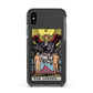 The Lovers Tarot Card Apple iPhone Xs Impact Case Black Edge on Black Phone