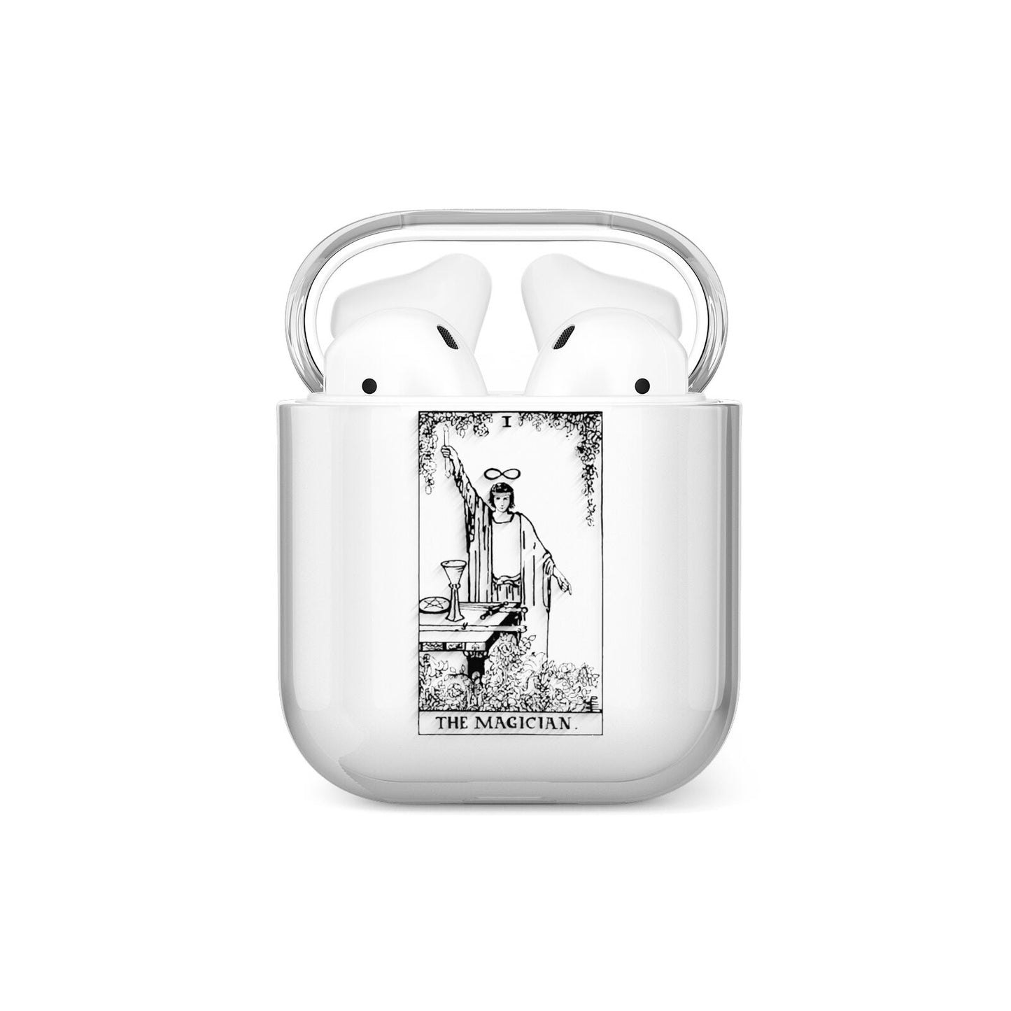 The Magician Monochrome Tarot Card AirPods Case