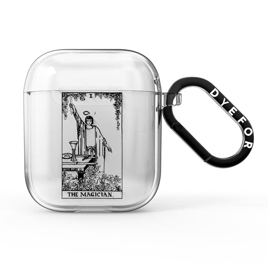 The Magician Monochrome Tarot Card AirPods Clear Case