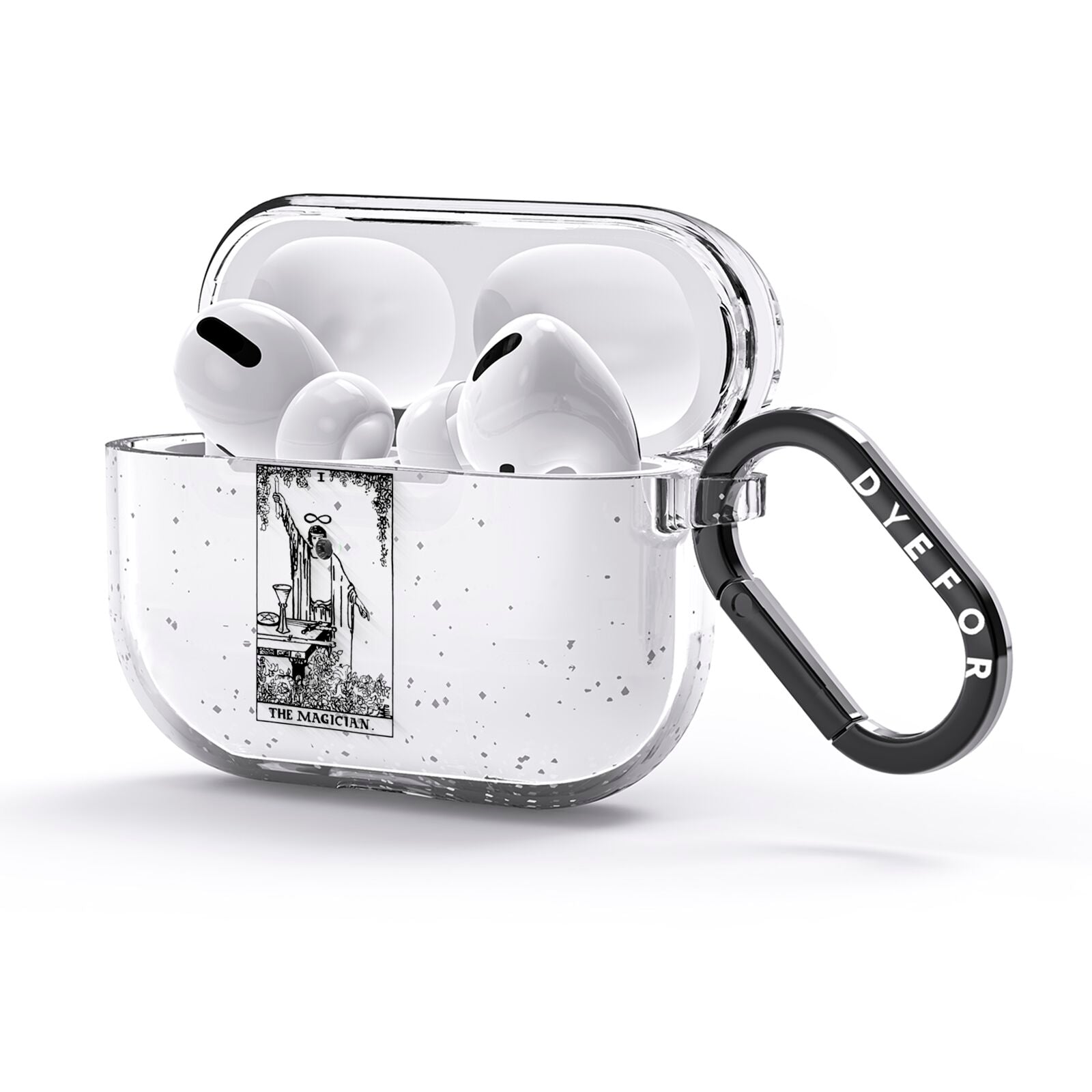 The Magician Monochrome Tarot Card AirPods Glitter Case 3rd Gen Side Image