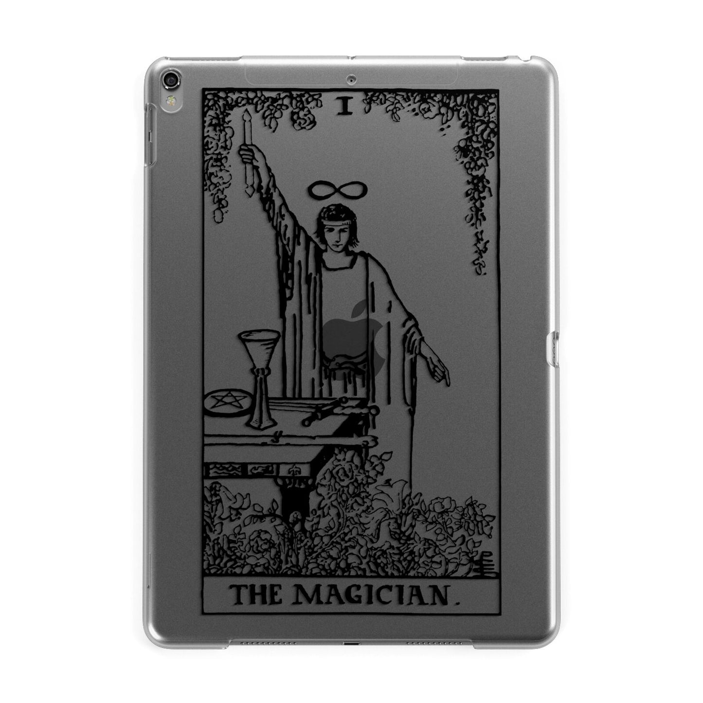 The Magician Monochrome Tarot Card Apple iPad Grey Case