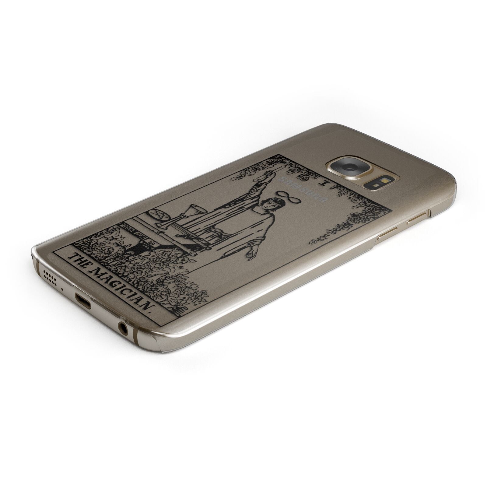 The Magician Monochrome Tarot Card Samsung Galaxy Case Bottom Cutout