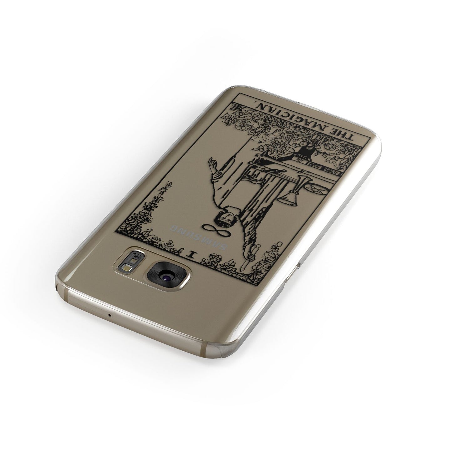 The Magician Monochrome Tarot Card Samsung Galaxy Case Front Close Up